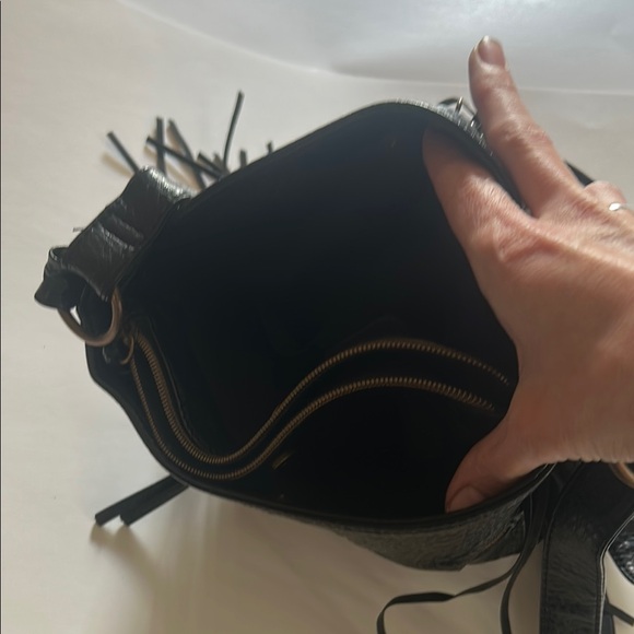 Y2K Black Fringe Shoulder Bag - Picture 3 of 3